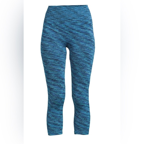 Warner’s Shorties blue swirl no muffin top cropped seamless Leggings size XS new - Picture 3 of 5
